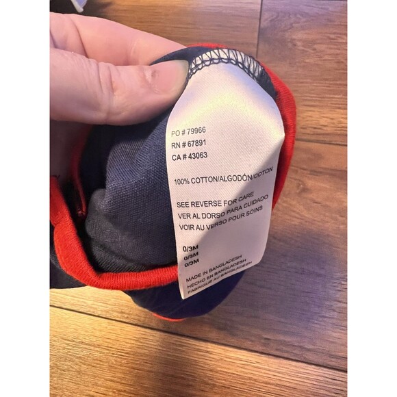 boston red sox 0-3 month one piece red & navy blue nwot offical MLB girls - Picture 2 of 4